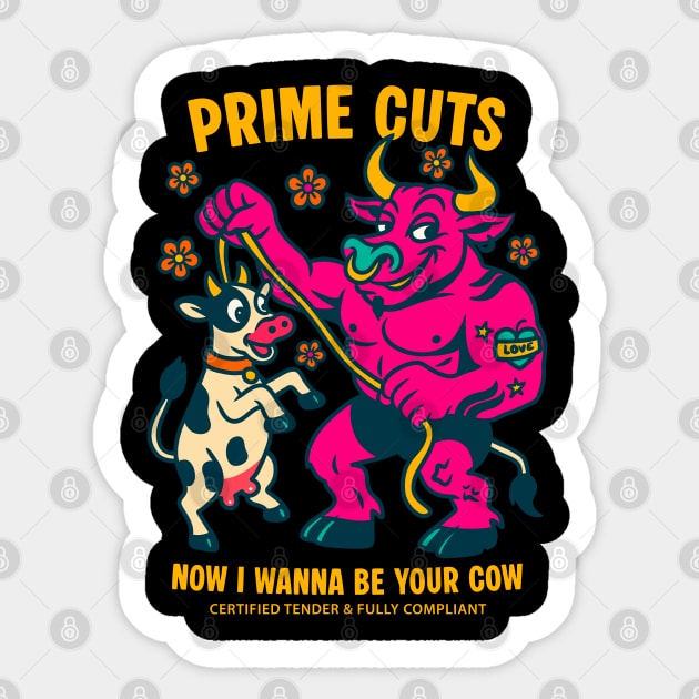 I WANNA BE YOUR COW Sticker by Fabrik